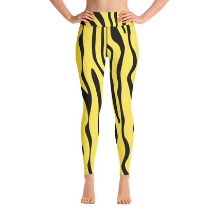 Yellow Zebra Print Leggings