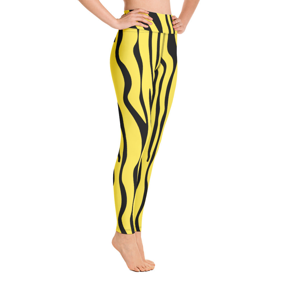 Yellow Zebra Print Leggings